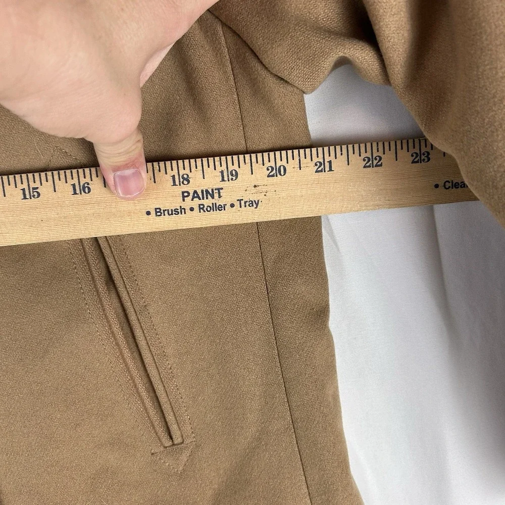J. CREW Double Breasted Wool Blend Pea Coat Camel Jacket Women's Size Large Y2K - Picture 7 of 13